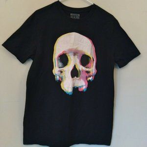 Converse Unisex Skull Cotton Black T-Shirt  Sz S
